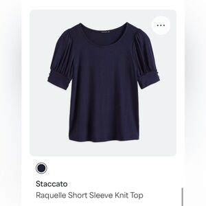Stitch Fix Staccato Raquel’s short sleeve Deep Blue Knit Top New With Tags